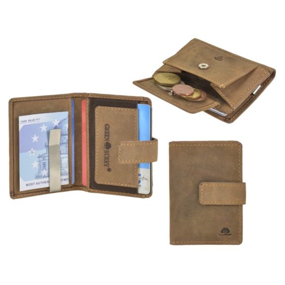 Bőr kártyatartó RFID 7x10cm Vintage antik barna Bőr kártyatartó RFID 7x10cm Vintage antik barna