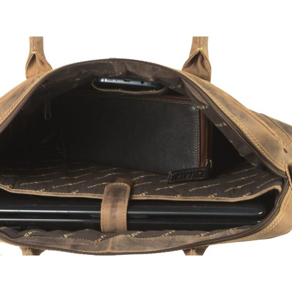 Bőr laptoptáska 41x29cm Vintage antik barna