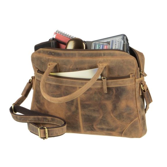 Bőr laptoptáska 41x29cm Vintage antik barna