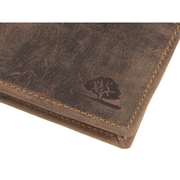 Bőr pénztárca érmetartó nélkül 10x7cm Vintage antik barna Bőr pénztárca érmetartó nélkül 10x7cm Vintage antik barna
