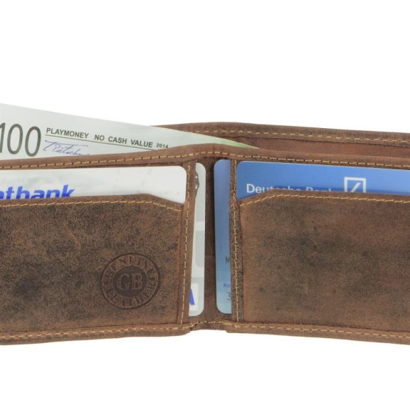 Bőr pénztárca érmetartó nélkül 10x7cm Vintage antik barna Bőr pénztárca érmetartó nélkül 10x7cm Vintage antik barna