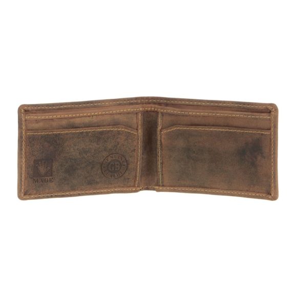 Bőr pénztárca érmetartó nélkül 10x7cm Vintage antik barna Bőr pénztárca érmetartó nélkül 10x7cm Vintage antik barna