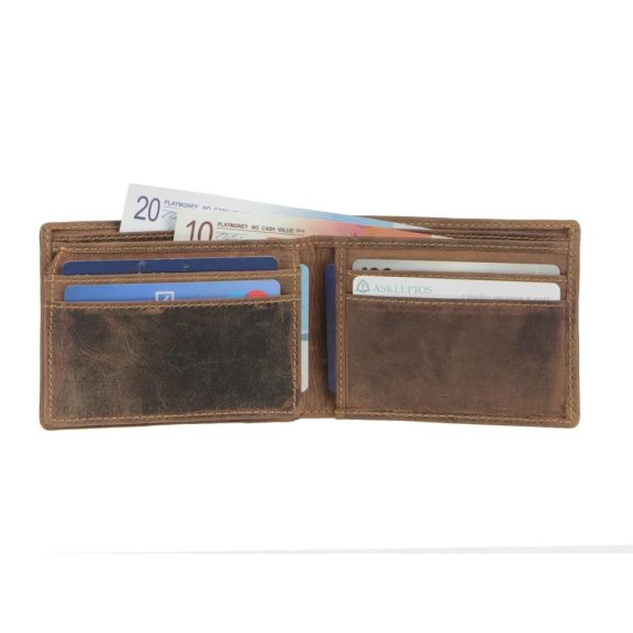 Bőr pénztárca 11x8cm Vintage antik barna Bőr pénztárca 11x8cm Vintage antik barna