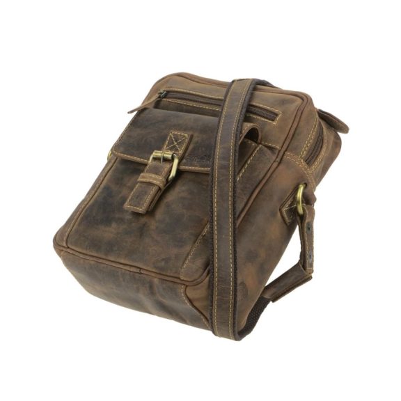 Bőr válltáska 23x26cm kézi fogóval Vintage antik barna Bőr válltáska 23x26cm kézi fogóval Vintage antik barna