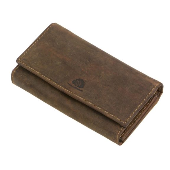 Bőr pénztárca 18x10cm Vintage antik barna Bőr pénztárca 18x10cm Vintage antik barna