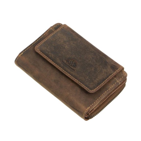 Bőr pénztárca 13x9cm 15 kártyanyílással Vintage antik barna Bőr pénztárca 13x9cm 15 kártyanyílással Vintage antik barna