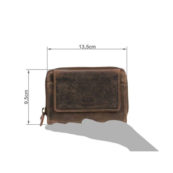 Bőr pénztárca 13x9cm 15 kártyanyílással Vintage antik barna Bőr pénztárca 13x9cm 15 kártyanyílással Vintage antik barna