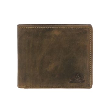   Bőr pénztárca 12x10cm 12 kártyanyílással Vintage antik barna