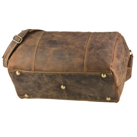 Bőr utazótáska 49x33cm Vintage antik barna Bőr utazótáska 49x33cm Vintage antik barna