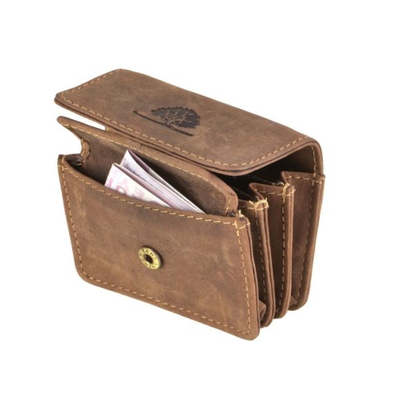 Bőr érmetartó pénztárca 8x5cm kis Vintage antik barna Bőr érmetartó pénztárca 8x5cm kis Vintage antik barna