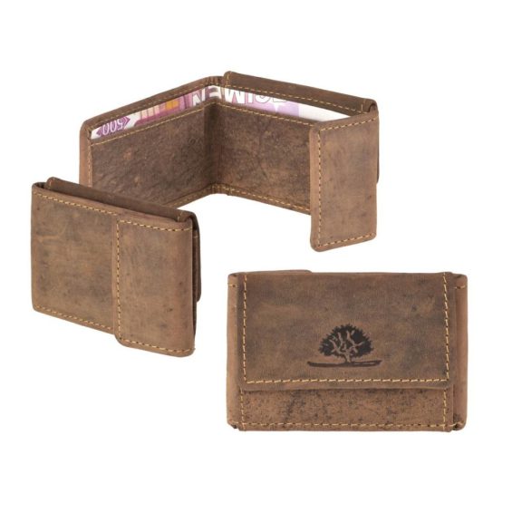 Bőr pénztárca 8x6cm Vintage antik barna Bőr pénztárca 8x6cm Vintage antik barna