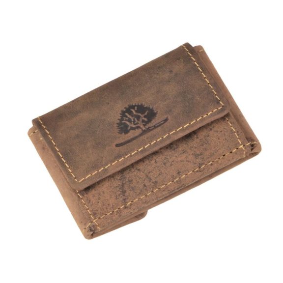 Bőr pénztárca 8x6cm Vintage antik barna Bőr pénztárca 8x6cm Vintage antik barna