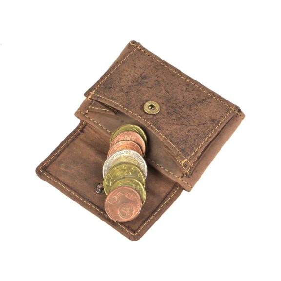 Bőr pénztárca 8x6cm Vintage antik barna Bőr pénztárca 8x6cm Vintage antik barna