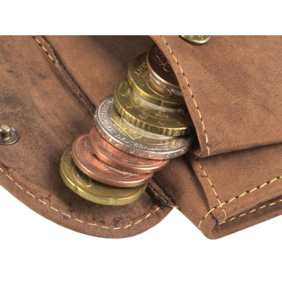Bőr pénztárca 10x6cm Vintage antik barna Bőr pénztárca 10x6cm Vintage antik barna
