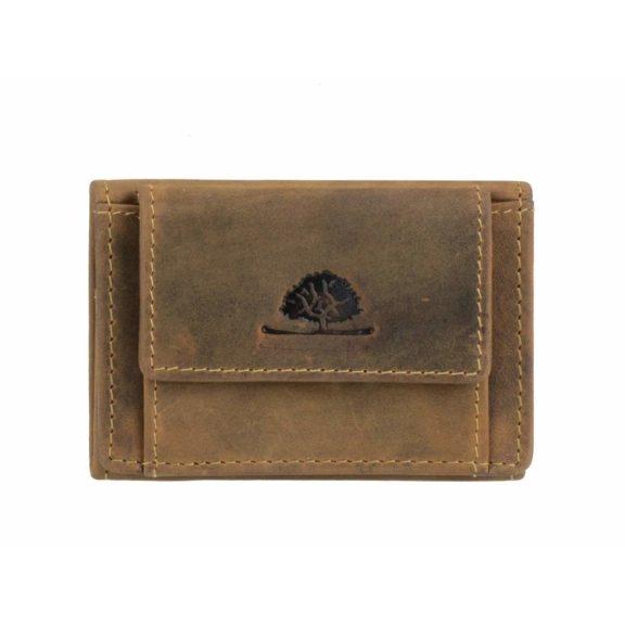 Bőr pénztárca 10x7cm elasztikus kártyarekesszel Vintage antik barna Bőr pénztárca 10x7cm elasztikus kártyarekesszel Vintage antik barna