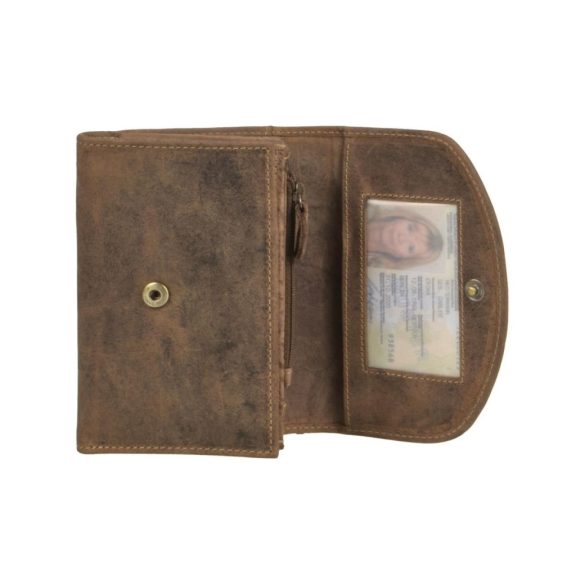 Bőr pénztárca 15x11cm Vintage antik barna Bőr pénztárca 15x11cm Vintage antik barna