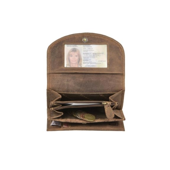 Bőr pénztárca 15x11cm Vintage antik barna Bőr pénztárca 15x11cm Vintage antik barna