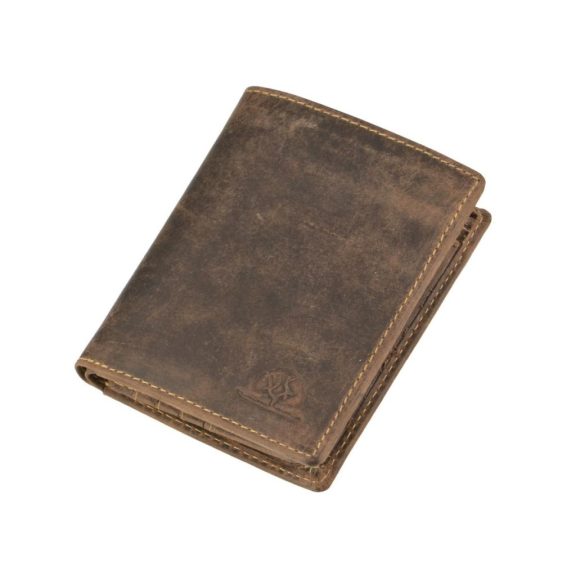 Bőr pénztárca 9x12cm magas Vintage antik barna Bőr pénztárca 9x12cm magas Vintage antik barna