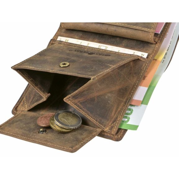 Bőr pénztárca 9x12cm, kivehető irattartóval Vintage antik barna Bőr pénztárca 9x12cm, kivehető irattartóval Vintage antik barna