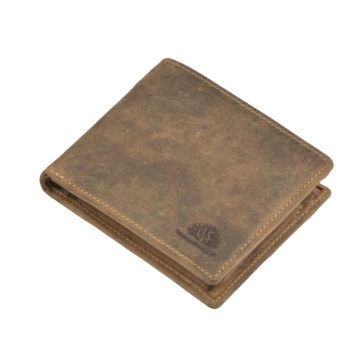   Bőr pénztárca 12x10cm, kivehető irattartóval Vintage antik barna