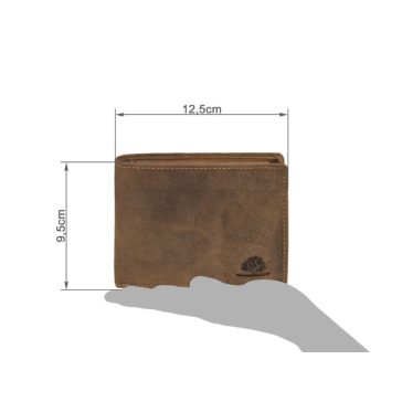 Bőr pénztárca 12x9cm Vintage antik barna