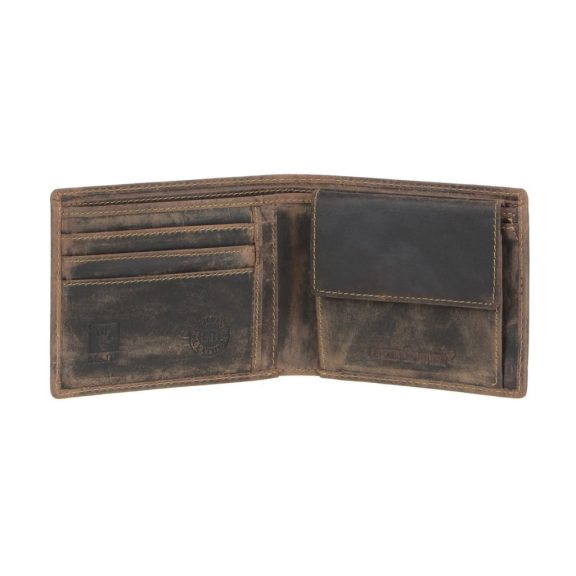 Bőr pénztárca 12x9cm Vintage antik barna Bőr pénztárca 12x9cm Vintage antik barna