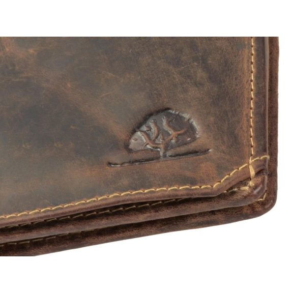 Bőr pénztárca 12x9 cm Vintage antik barna