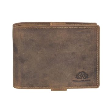 Bőr pénztárca 12x10cm Vintage antik barna