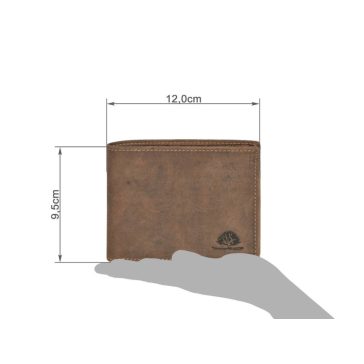   Bőr pénztárca 12x9cm érmetartó nélkül Vintage antik barna