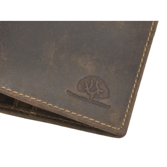 Bőr dollár klipszes pénztárca 10x10cm Vintage antik barna Bőr dollár klipszes pénztárca 10x10cm Vintage antik barna