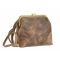 Bőr válltáska 25x20cm Vintage antik barna