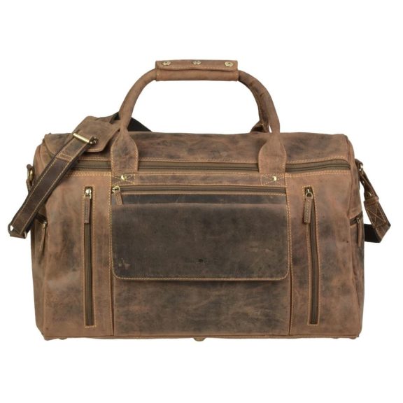 Bőr utazótáska 53x34cm Vintage antik barna Bőr utazótáska 53x34cm Vintage antik barna