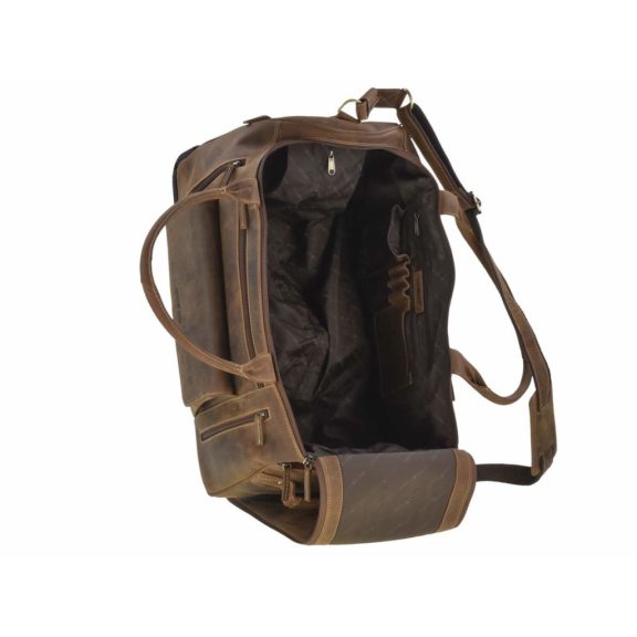 Bőr utazótáska kerekekkel 54x37cm Vintage antik barna Bőr utazótáska kerekekkel 54x37cm Vintage antik barna