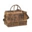 Bőr utazótáska 51x32cm Vintage antik barna
