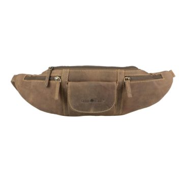 Bőr övtáska 37x11cm Vintage antik barna