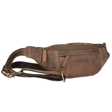 Bőr övtáska 36x12cm Vintage antik barna