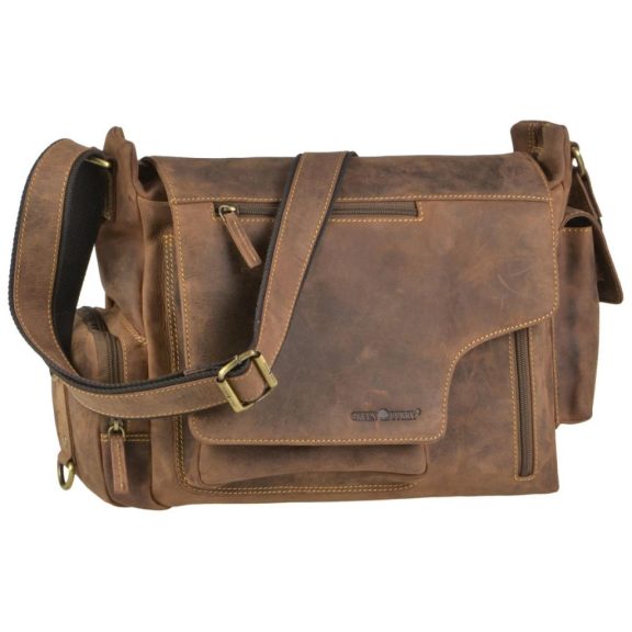 Bőr válltáska 39x28cm Vintage antik barna Bőr válltáska 39x28cm Vintage antik barna