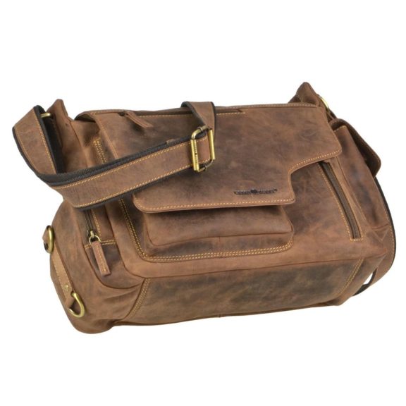 Bőr válltáska 39x28cm Vintage antik barna Bőr válltáska 39x28cm Vintage antik barna