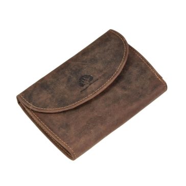 Bőr pénztárca 13x9cm Vintage antik barna