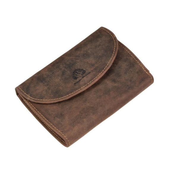 Bőr pénztárca 13x9cm Vintage antik barna Bőr pénztárca 13x9cm Vintage antik barna