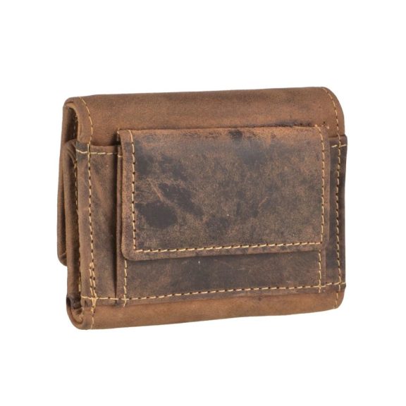 Bőr pénztárca 9x7cm Vintage antik barna
