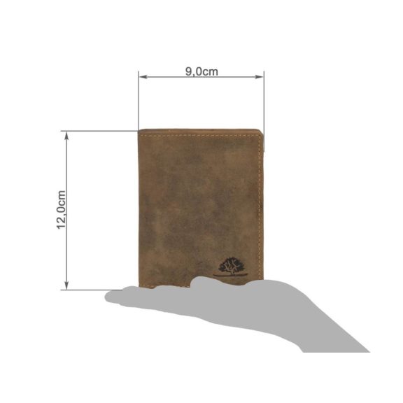 Bőr kártyatartó rfid 9x12cm Vintage antik barna Bőr kártyatartó rfid 9x12cm Vintage antik barna