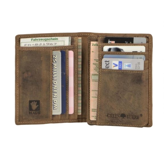 Bőr kártyatartó rfid 9x12cm Vintage antik barna Bőr kártyatartó rfid 9x12cm Vintage antik barna