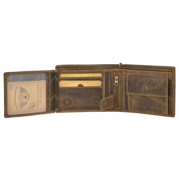 Bőr láncos pénztárca-irattartó RFID védelemmel fekvő 12x10cm Vintage barna Bőr láncos pénztárca-irattartó RFID védelemmel fekvő 12x10cm Vintage barna