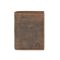 Bőr pénztárca 10x12cm Vintage antik barna