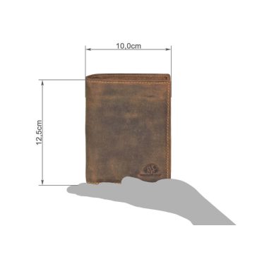 Bőr pénztárca 10x12cm Vintage antik barna