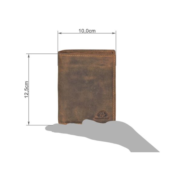 Bőr pénztárca 10x12cm Vintage antik barna Bőr pénztárca 10x12cm Vintage antik barna