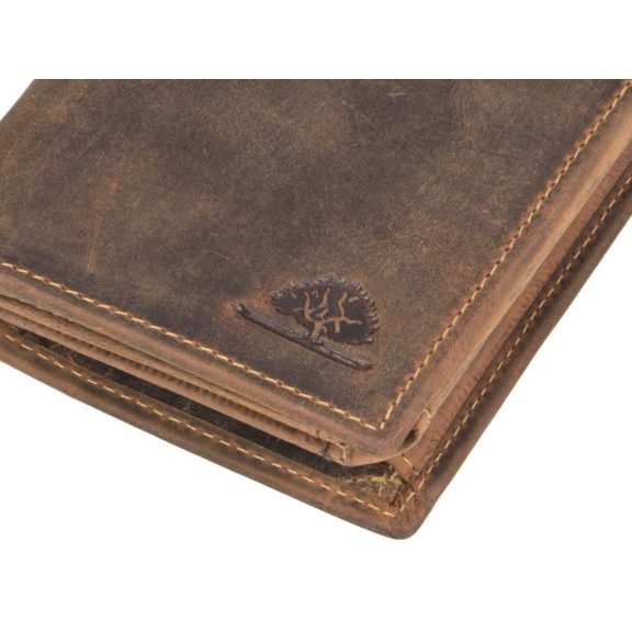 Bőr pénztárca 10x12cm Vintage antik barna Bőr pénztárca 10x12cm Vintage antik barna