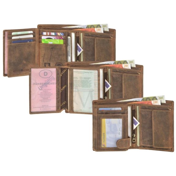 Bőr pénztárca 10x12cm Vintage antik barna Bőr pénztárca 10x12cm Vintage antik barna