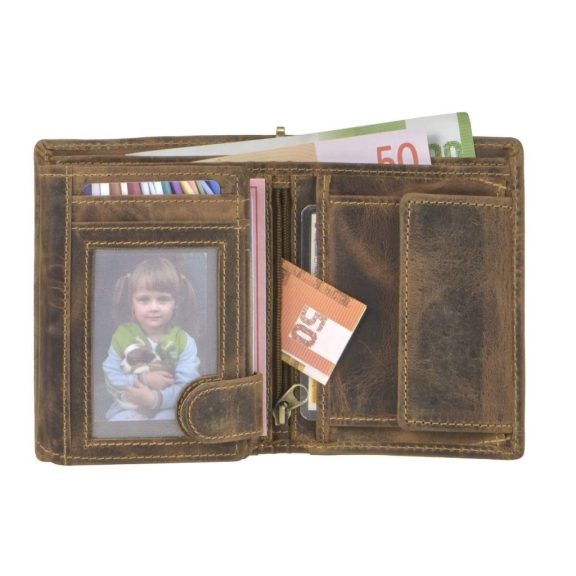 Bőr láncos pénztárca-irattartó motoros mintával álló 10x12,5cm Vintage barna Bőr láncos pénztárca-irattartó motoros mintával álló 10x12,5cm Vintage barna